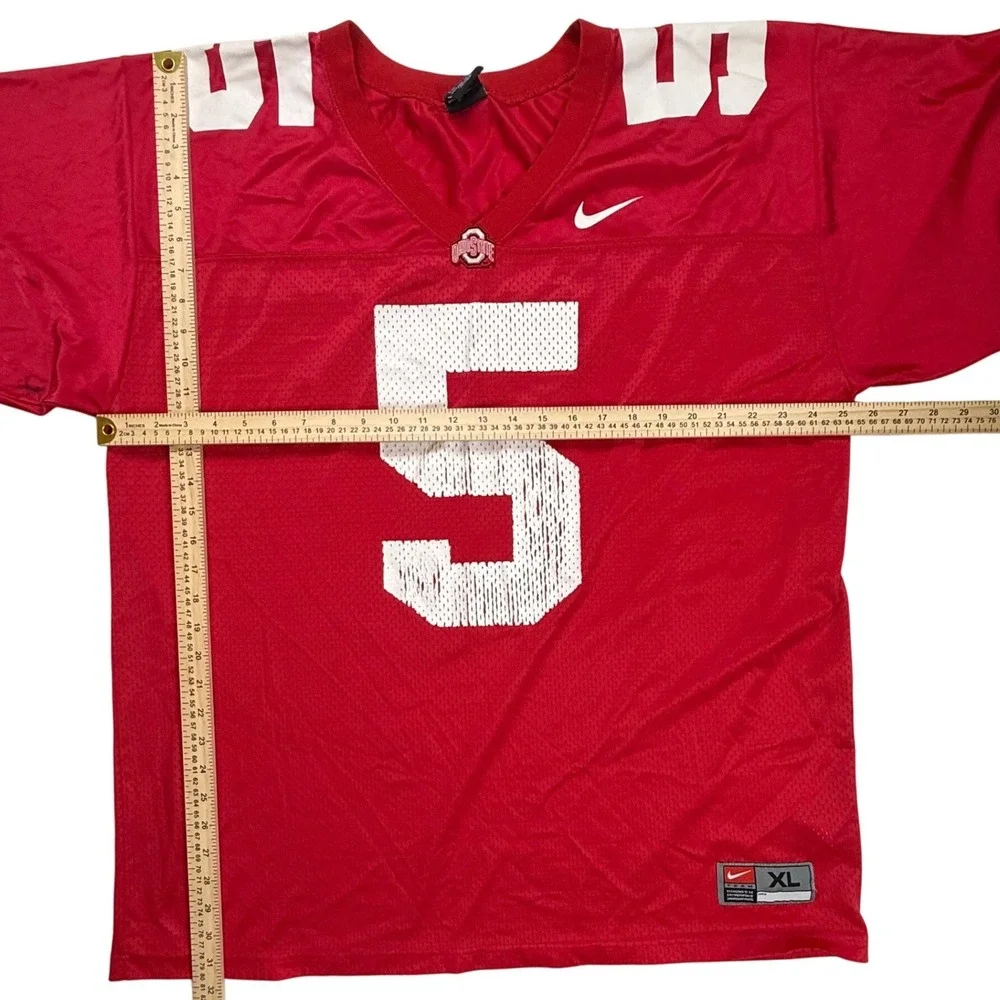 Nike Team Ohio State Buckeyes #5 Football Jersey Red Mens XL FA99-PRX - Picture 6 of 9